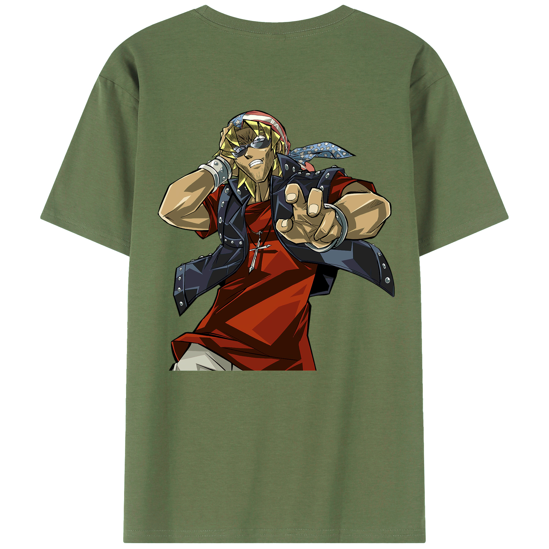 （画像用） 遊☆戯☆王 Yu-Gi-Oh! 綿100％ メンズ半袖Tシャツ（バックプリント） 通気性